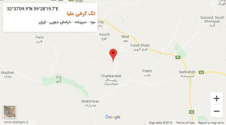 روستای تگ گرخی علیا بر روی نقشه