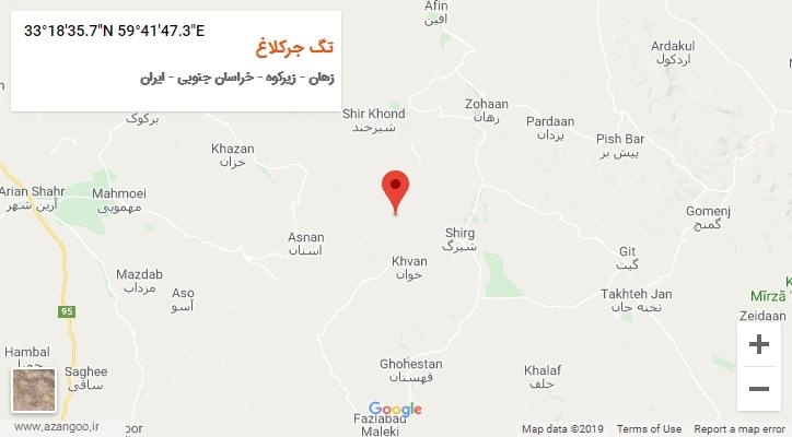 روستای تگ جرکلاغ بر روی نقشه