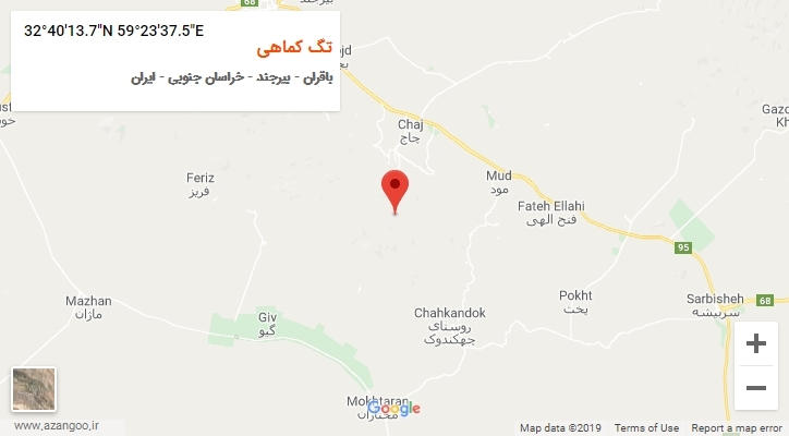 روستای تگ کماهی بر روی نقشه