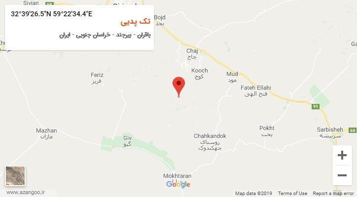 روستای تک پدیی بر روی نقشه