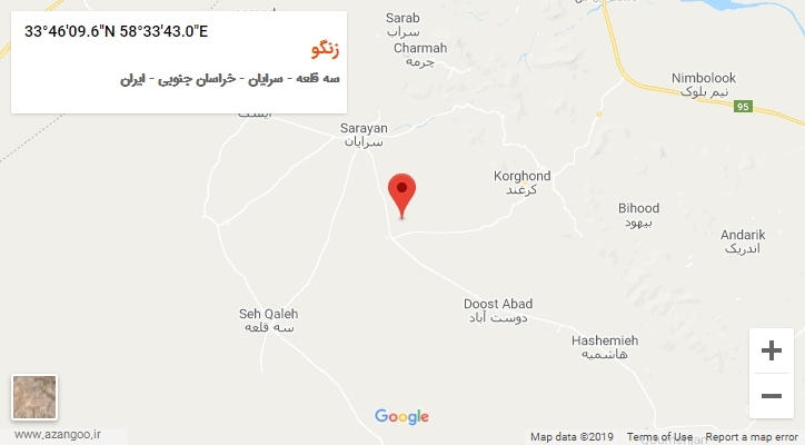 روستای زنگو بر روی نقشه