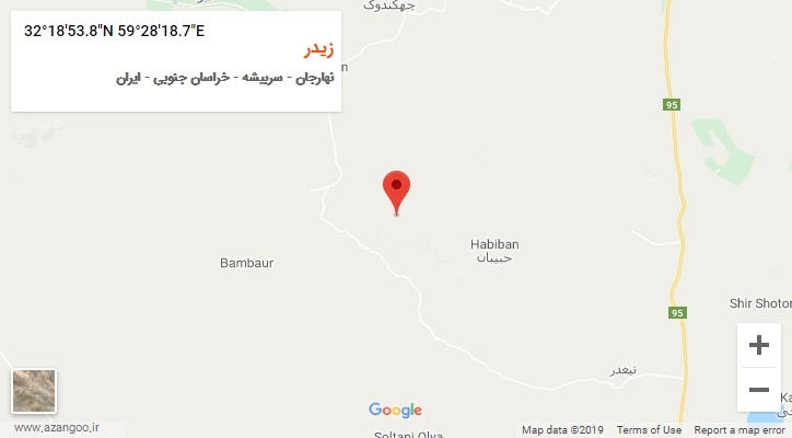 روستای زیدر بر روی نقشه