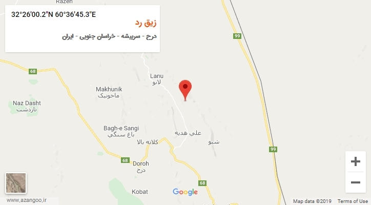 روستای زیق رد بر روی نقشه