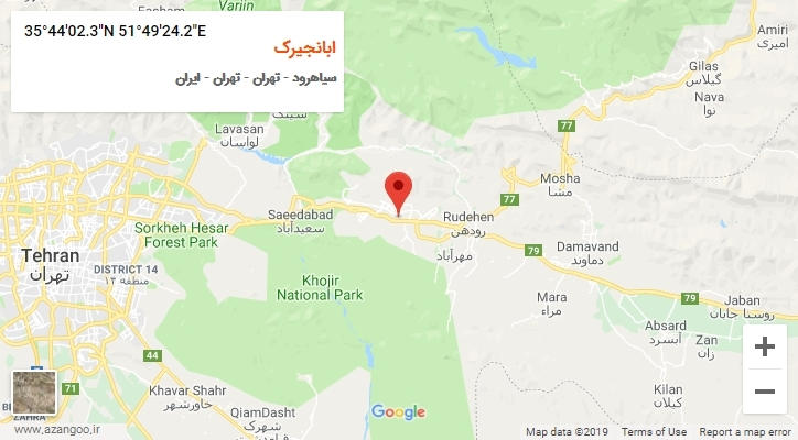 روستای ابانجیرک بر روی نقشه