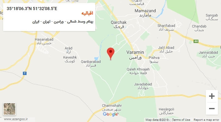 روستای اقبالیه بر روی نقشه