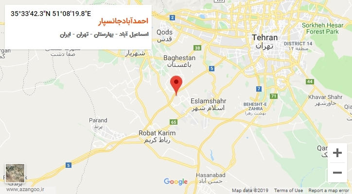 روستای احمدآبادجانسپار بر روی نقشه