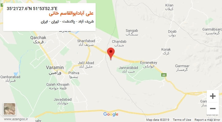 روستای علی آبادابوالقاسم خانی بر روی نقشه