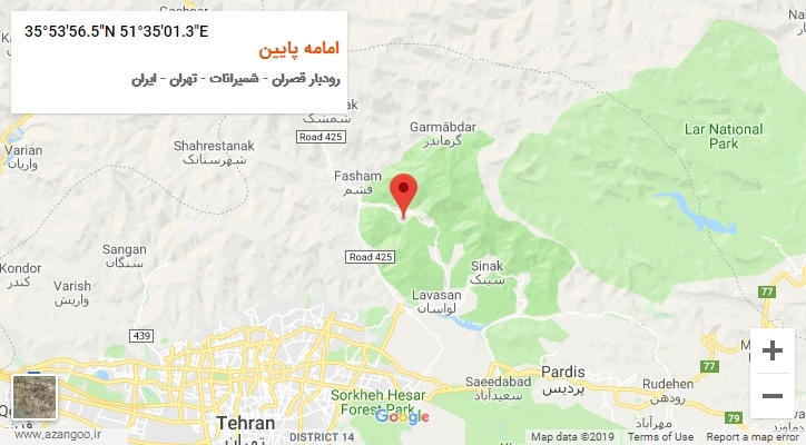 روستای امامه پایین بر روی نقشه