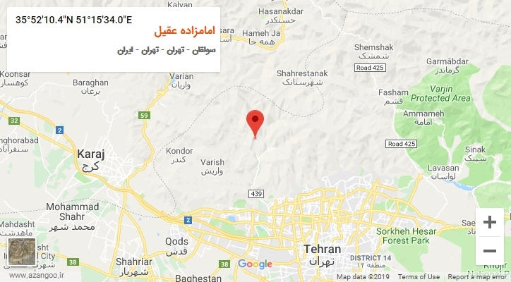 روستای امامزاده عقیل بر روی نقشه