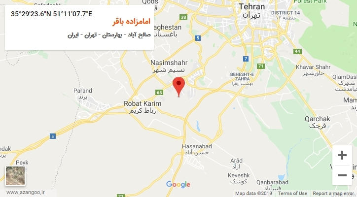 روستای امامزاده باقر بر روی نقشه