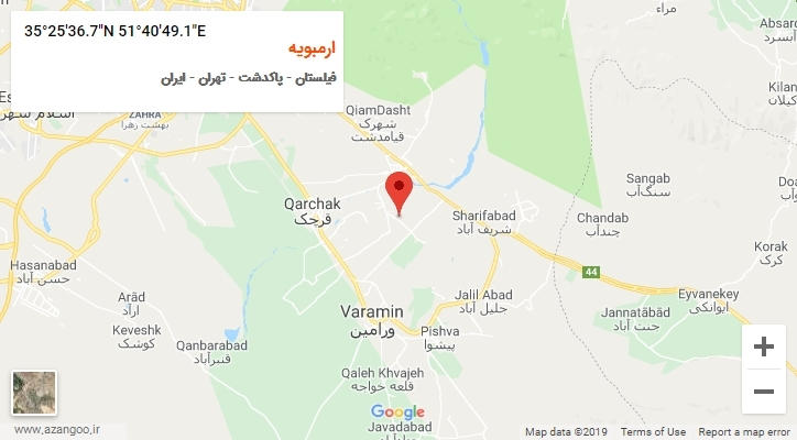 روستای ارمبویه بر روی نقشه