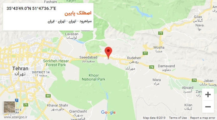روستای اصطلک پایین بر روی نقشه