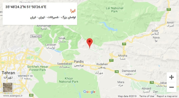 روستای ایرا بر روی نقشه