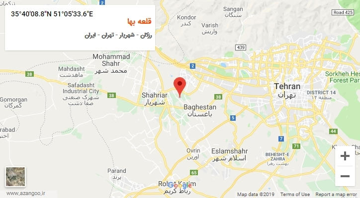 روستای قلعه بها بر روی نقشه