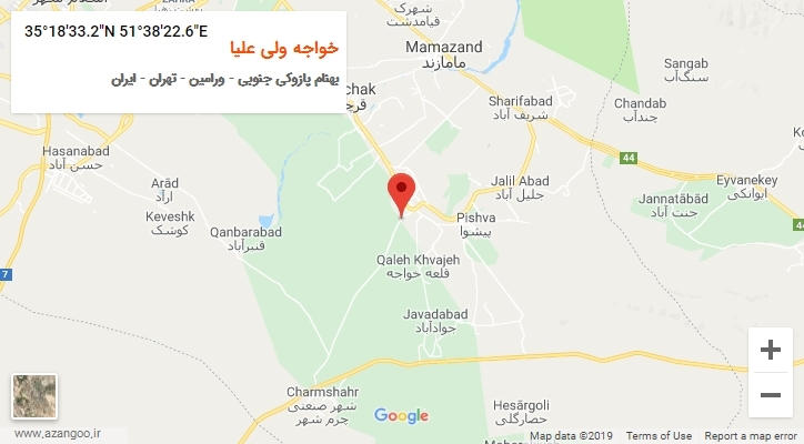 روستای خواجه ولی علیا بر روی نقشه