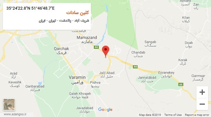 روستای کلین سادات بر روی نقشه