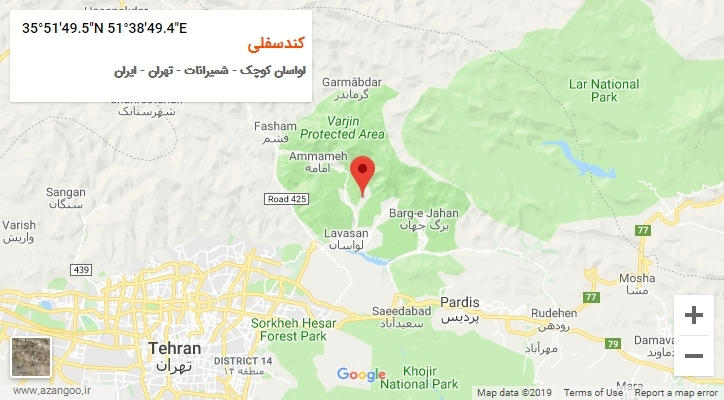 روستای کندسفلی بر روی نقشه