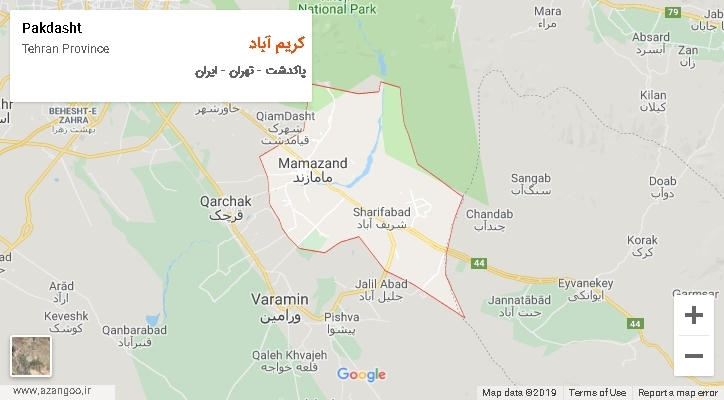 دهستان کریم آباد بر روی نقشه