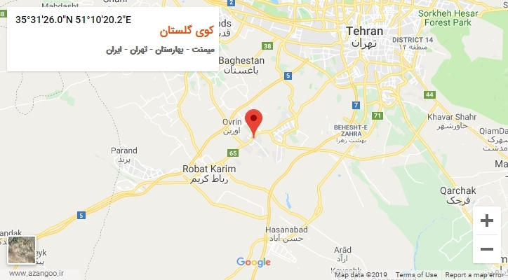 روستای کوی گلستان بر روی نقشه