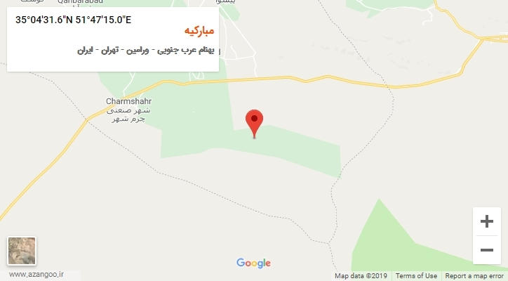 روستای مبارکیه بر روی نقشه