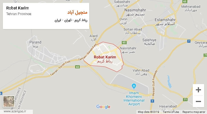 دهستان منجیل آباد بر روی نقشه