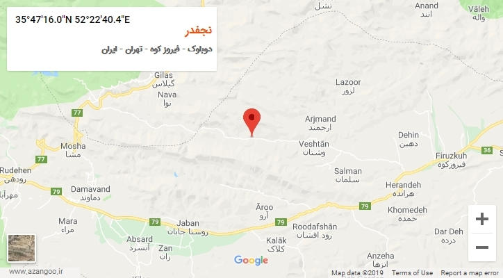 روستای نجفدر بر روی نقشه