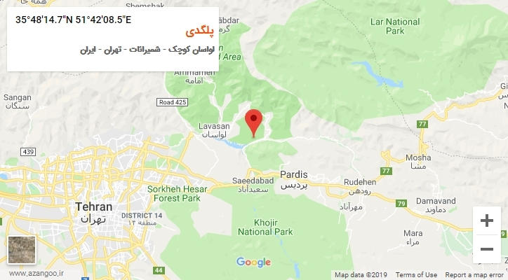 روستای پلگدی بر روی نقشه
