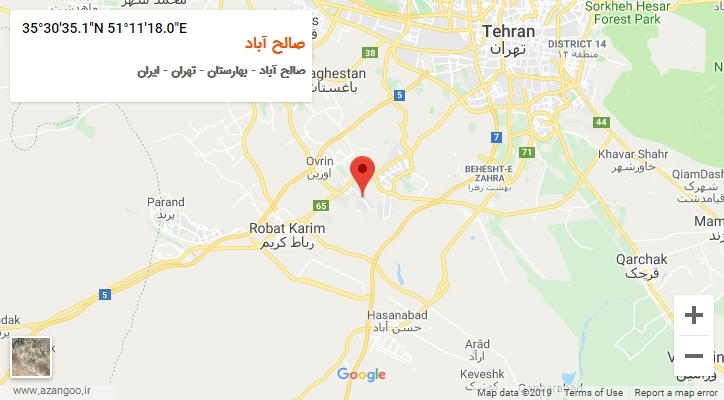 روستای صالح آباد بر روی نقشه