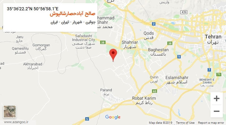 روستای صالح آبادحصارشالپوش بر روی نقشه