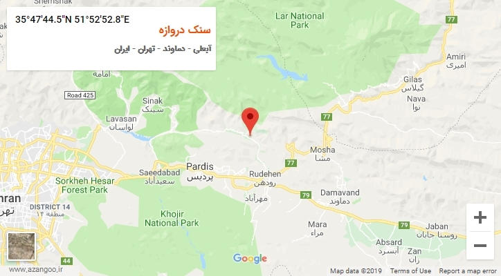 روستای سنک دروازه بر روی نقشه