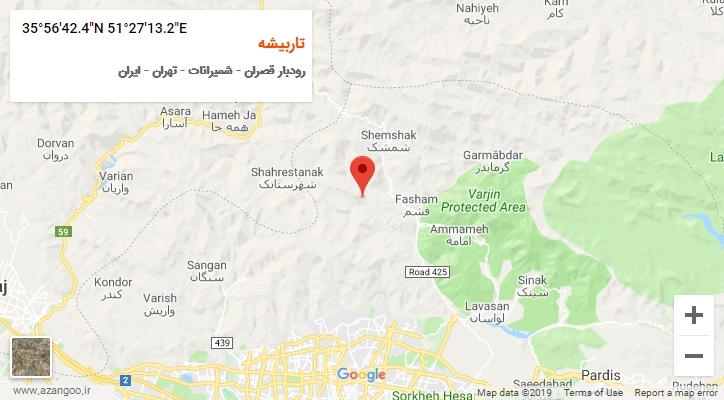 روستای تاربیشه بر روی نقشه