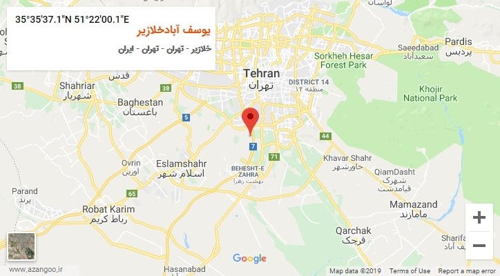روستای یوسف آبادخلازیر بر روی نقشه