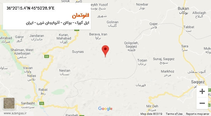 روستای اغوتمان بر روی نقشه