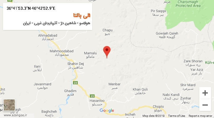 روستای الی بالتا بر روی نقشه
