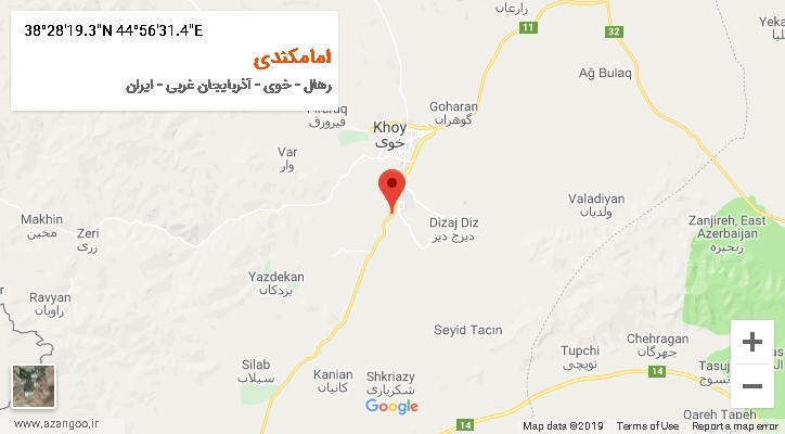 روستای امامکندی بر روی نقشه