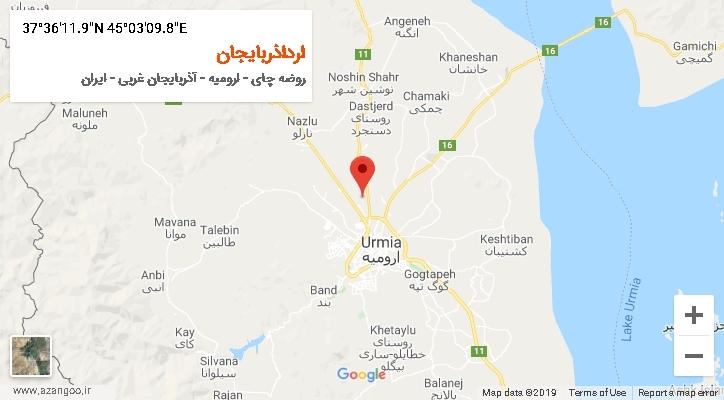 روستای ارداذربایجان بر روی نقشه