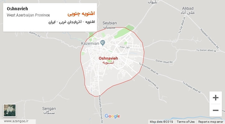 دهستان اشنویه جنوبی بر روی نقشه