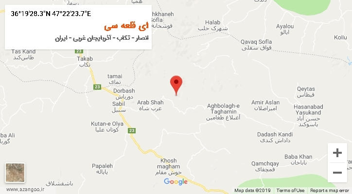 روستای ای قلعه سی بر روی نقشه