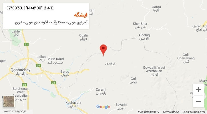 روستای ایشگه بر روی نقشه