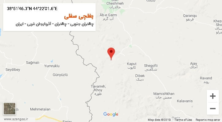 روستای بغلچی سفلی بر روی نقشه