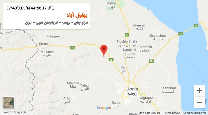 روستای بهلول آباد بر روی نقشه