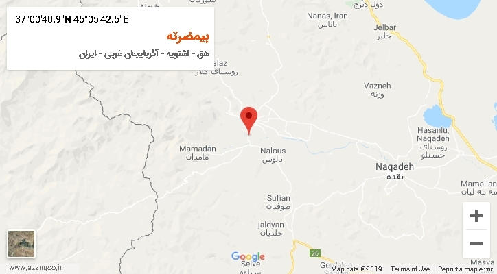 روستای بیمضرته بر روی نقشه