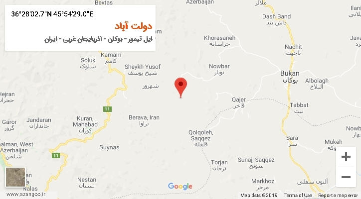 روستای دولت آباد بر روی نقشه