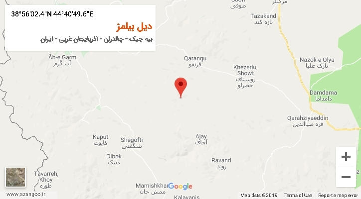 روستای دیل بیلمز بر روی نقشه