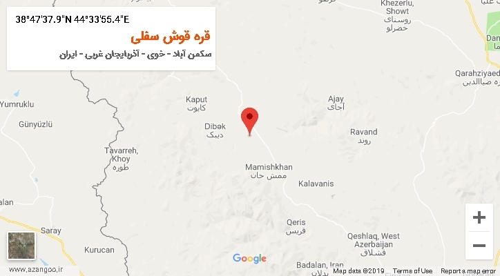 روستای قره قوش سفلی بر روی نقشه