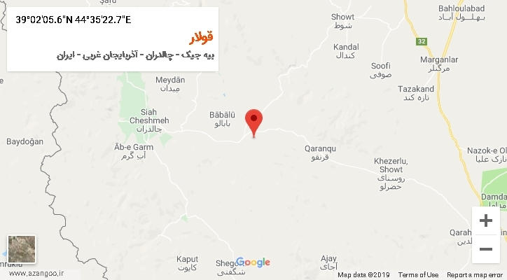 روستای قولار بر روی نقشه