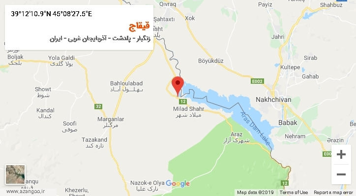 روستای قیقاج بر روی نقشه