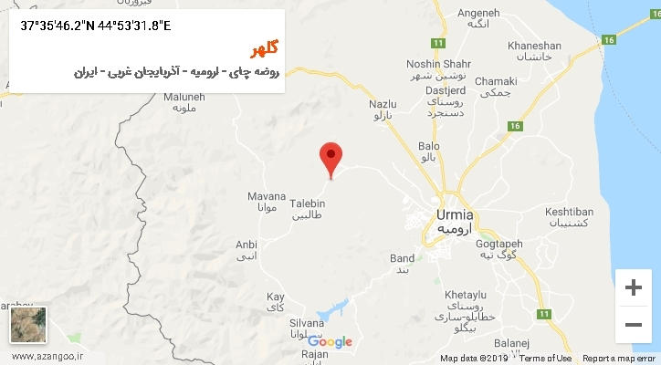 روستای گلهر بر روی نقشه