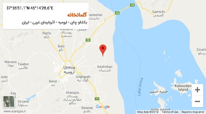 روستای گلمانخانه بر روی نقشه