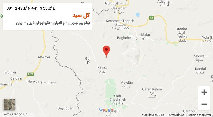 روستای گل سید بر روی نقشه